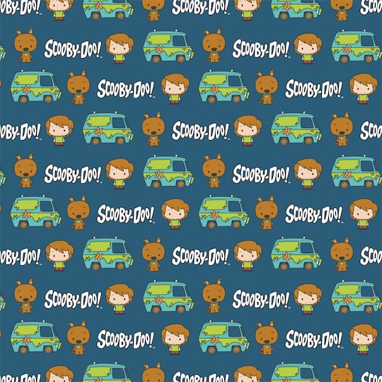 Scooby-Doo Chibi Mystery Van Cotton Fabric